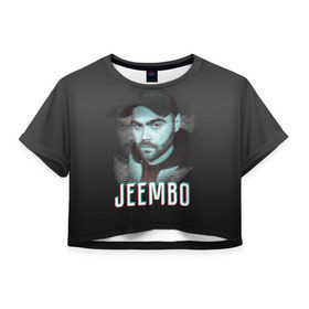 Женская футболка 3D укороченная с принтом Jeembo glitch в Курске, 100% полиэстер | круглая горловина, длина футболки до линии талии, рукава с отворотами | jeembo | джангирян | джимбо