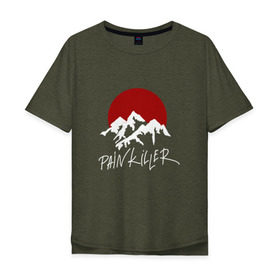 Мужская футболка хлопок Oversize с принтом Painkiller Mountain в Курске, 100% хлопок | свободный крой, круглый ворот, “спинка” длиннее передней части | Тематика изображения на принте: jeembo | джангирян | джимбо