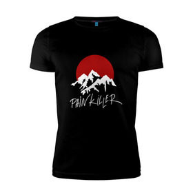 Мужская футболка премиум с принтом Painkiller Mountain в Курске, 92% хлопок, 8% лайкра | приталенный силуэт, круглый вырез ворота, длина до линии бедра, короткий рукав | Тематика изображения на принте: jeembo | джангирян | джимбо