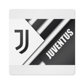 Магнит виниловый Квадрат с принтом JUVENTUS SPORT в Курске, полимерный материал с магнитным слоем | размер 9*9 см, закругленные углы | 