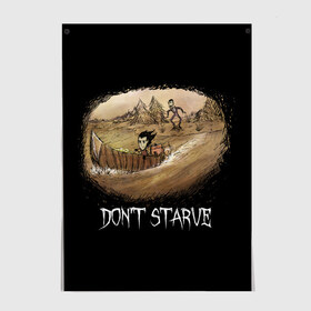 Постер с принтом Dont starve в Курске, 100% бумага
 | бумага, плотность 150 мг. Матовая, но за счет высокого коэффициента гладкости имеет небольшой блеск и дает на свету блики, но в отличии от глянцевой бумаги не покрыта лаком | 