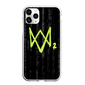 Чехол для iPhone 11 Pro Max матовый с принтом WATCH DOGS 2 в Курске, Силикон |  | action | ct os | fox | gamer | hacker | player | watch dogs | watch dogs 2 | знак лиса | хакер