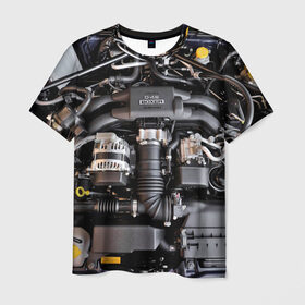 Мужская футболка 3D с принтом Engine в Курске, 100% полиэфир | прямой крой, круглый вырез горловины, длина до линии бедер | brz | car | drift | engine | gt86 | japan | racers | subaru | toyota | автомобиль | гонки | двигатель | машина | мотор | япония