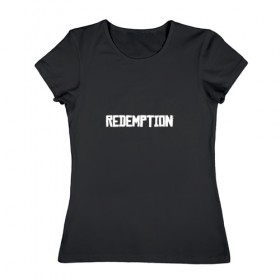 Женская футболка хлопок с принтом RED DEAD REDEMPTION в Курске, 100% хлопок | прямой крой, круглый вырез горловины, длина до линии бедер, слегка спущенное плечо | 