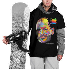 Накидка на куртку 3D с принтом Стив Джобс / Think Different в Курске, 100% полиэстер |  | apple | different | ipad | iphone | jobs | steve | steven | think | аппле | джобс | жобс | основатель | создатель | стив | стивен | эпл | яблоко