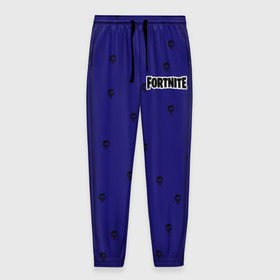 Мужские брюки 3D с принтом Fortnite: Пижама синяя верх в Курске, 100% полиэстер | манжеты по низу, эластичный пояс регулируется шнурком, по бокам два кармана без застежек, внутренняя часть кармана из мелкой сетки | Тематика изображения на принте: 
