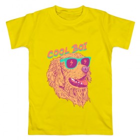 Мужская футболка хлопок с принтом cool boi в Курске, 100% хлопок | прямой крой, круглый вырез горловины, длина до линии бедер, слегка спущенное плечо. | Тематика изображения на принте: dog | дог | круто | лето | очки | песики | пляж | собаки