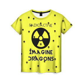 Женская футболка 3D с принтом Imagine Dragons radioactive в Курске, 100% полиэфир ( синтетическое хлопкоподобное полотно) | прямой крой, круглый вырез горловины, длина до линии бедер | dragons | evolve | imagines | imagining | radioactive | вообрази драконов | имеджин драгонс | рок | хит