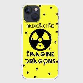 Чехол для iPhone 13 mini с принтом Imagine Dragons radioactive в Курске,  |  | Тематика изображения на принте: dragons | evolve | imagines | imagining | radioactive | вообрази драконов | имеджин драгонс | рок | хит