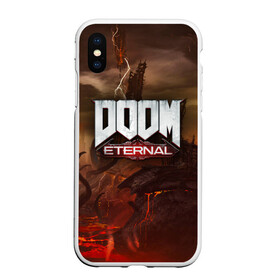 Чехол для iPhone XS Max матовый с принтом DOOM Eternal в Курске, Силикон | Область печати: задняя сторона чехла, без боковых панелей | doom | doomguy | slayer | вечный | дум | думгай | палач рока