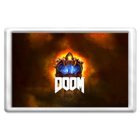 Магнит 45*70 с принтом Doom Cacodemon в Курске, Пластик | Размер: 78*52 мм; Размер печати: 70*45 | Тематика изображения на принте: 