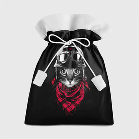 Подарочный 3D мешок с принтом Кот Пилот в Курске, 100% полиэстер | Размер: 29*39 см | cat | cats | kitty | pilot | pussy | scarf | кот | котенок | котик | очки | пилот | шарф | шлем