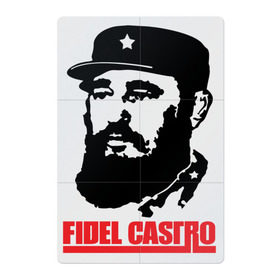 Магнитный плакат 2Х3 с принтом Фидель Кастро в Курске, Полимерный материал с магнитным слоем | 6 деталей размером 9*9 см | Тематика изображения на принте: 