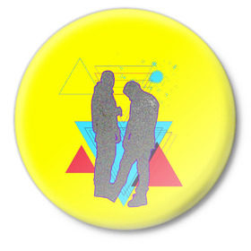 Значок с принтом HammAli Navai РЭПЕРЫ в Курске,  металл | круглая форма, металлическая застежка в виде булавки | Тематика изображения на принте: 