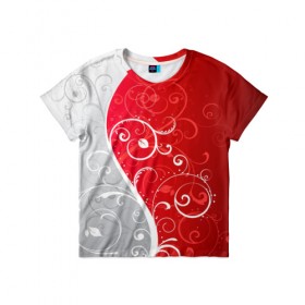 Детская футболка 3D с принтом КРУЖЕВО в Курске, 100% гипоаллергенный полиэфир | прямой крой, круглый вырез горловины, длина до линии бедер, чуть спущенное плечо, ткань немного тянется | stripes | кружево | линии | полосы