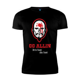Мужская футболка премиум с принтом GG Allin в Курске, 92% хлопок, 8% лайкра | приталенный силуэт, круглый вырез ворота, длина до линии бедра, короткий рукав | gg | ggallin | hardcore | punk | punkrock | панк