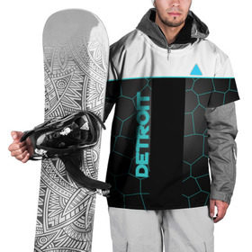 Накидка на куртку 3D с принтом DETROIT в Курске, 100% полиэстер |  | 3d | detroit | абстракция | белый | город | игра | лого | логотип | надпись | полосы | треугольник | фигура | черный