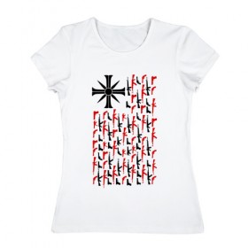 Женская футболка хлопок с принтом FAR CRY 5 в Курске, 100% хлопок | прямой крой, круглый вырез горловины, длина до линии бедер, слегка спущенное плечо | 