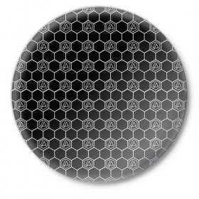 Значок с принтом LINKIN PARK PATTERN в Курске,  металл | круглая форма, металлическая застежка в виде булавки | Тематика изображения на принте: 