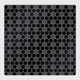 Магнитный плакат 3Х3 с принтом LINKIN PARK PATTERN в Курске, Полимерный материал с магнитным слоем | 9 деталей размером 9*9 см | 