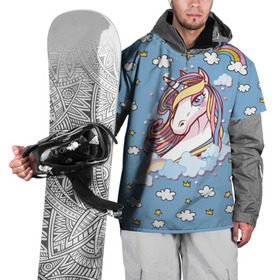 Накидка на куртку 3D с принтом Радужный Единорог в Курске, 100% полиэстер |  | Тематика изображения на принте: детская | детские | детям | для детей | единорог | пони