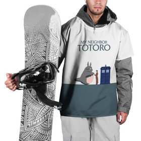 Накидка на куртку 3D с принтом Мой сосед Тоторо в Курске, 100% полиэстер |  | 10 доктор | doctor who | my neighbor totoro | tardis | totoro | десятый доктор | доктор кто | тардис | тоторо