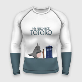 Мужской рашгард 3D с принтом Мой сосед Тоторо в Курске,  |  | 10 доктор | doctor who | my neighbor totoro | tardis | totoro | десятый доктор | доктор кто | тардис | тоторо