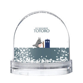 Снежный шар с принтом Мой сосед Тоторо в Курске, Пластик | Изображение внутри шара печатается на глянцевой фотобумаге с двух сторон | 10 доктор | doctor who | my neighbor totoro | tardis | totoro | десятый доктор | доктор кто | тардис | тоторо