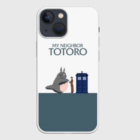 Чехол для iPhone 13 mini с принтом Мой сосед Тоторо в Курске,  |  | 10 доктор | doctor who | my neighbor totoro | tardis | totoro | десятый доктор | доктор кто | тардис | тоторо