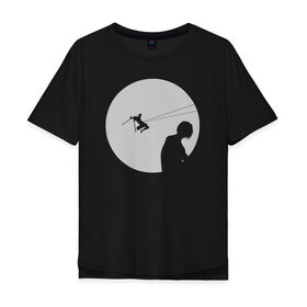 Мужская футболка хлопок Oversize с принтом The Titan Killer в Курске, 100% хлопок | свободный крой, круглый ворот, “спинка” длиннее передней части | 