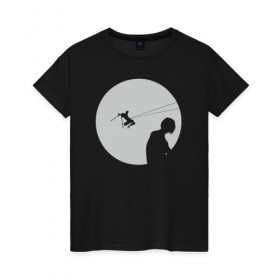 Женская футболка хлопок с принтом The Titan Killer в Курске, 100% хлопок | прямой крой, круглый вырез горловины, длина до линии бедер, слегка спущенное плечо | 