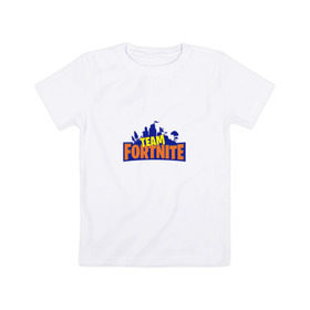 Детская футболка хлопок с принтом Fortnite Team в Курске, 100% хлопок | круглый вырез горловины, полуприлегающий силуэт, длина до линии бедер | 