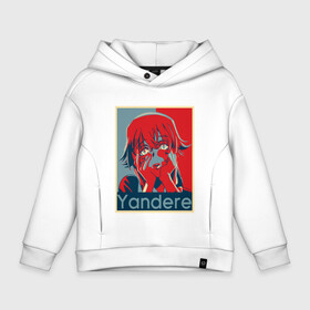 Детское худи Oversize хлопок с принтом YANDERE в Курске, френч-терри — 70% хлопок, 30% полиэстер. Мягкий теплый начес внутри —100% хлопок | боковые карманы, эластичные манжеты и нижняя кромка, капюшон на магнитной кнопке | ahegao | anime | kawai | kowai | otaku | senpai | sugoi | waifu | weeaboo | yandere | аниме | ахегао | вайфу | виабу | каваи | ковай | культура | отаку | сенпай | сугои | тренд | яндере