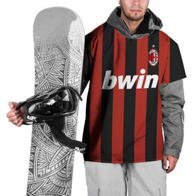 Накидка на куртку 3D с принтом Роналдиньо Милан Ретро в Курске, 100% полиэстер |  | ac milan | acm | football | milan | ronaldinho | лига чемпионов | милан | ретро | ретро формы | роналдиньо | фк милан | футбол