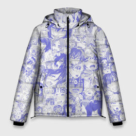 Мужская зимняя куртка 3D с принтом AHEGAO BLUE в Курске, верх — 100% полиэстер; подкладка — 100% полиэстер; утеплитель — 100% полиэстер | длина ниже бедра, свободный силуэт Оверсайз. Есть воротник-стойка, отстегивающийся капюшон и ветрозащитная планка. 

Боковые карманы с листочкой на кнопках и внутренний карман на молнии. | ahegao | anime | kawai | kowai | otaku | senpai | sugoi | waifu | weeaboo | yandere | аниме | ахегао | вайфу | виабу | каваи | ковай | культура | отаку | сенпай | сугои | тренд | яндере