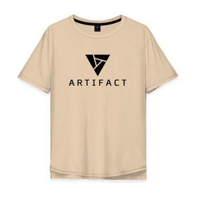 Мужская футболка хлопок Oversize с принтом ARTIFACT DOTA 2 CARD GAME LOGO в Курске, 100% хлопок | свободный крой, круглый ворот, “спинка” длиннее передней части | Тематика изображения на принте: 