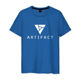 Мужская футболка хлопок с принтом ARTIFACT DOTA 2 CARD GAME LOGO в Курске, 100% хлопок | прямой крой, круглый вырез горловины, длина до линии бедер, слегка спущенное плечо. | 