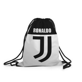 Рюкзак-мешок 3D с принтом Ronaldo Juventus в Курске, 100% полиэстер | плотность ткани — 200 г/м2, размер — 35 х 45 см; лямки — толстые шнурки, застежка на шнуровке, без карманов и подкладки | cr7 | cristiano ronaldo | football | juventus | криштиану роналду | роналдо | роналду | ювентус