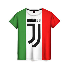 Женская футболка 3D с принтом Ronaldo Juventus Italy в Курске, 100% полиэфир ( синтетическое хлопкоподобное полотно) | прямой крой, круглый вырез горловины, длина до линии бедер | cr7 | cristiano ronaldo | football | juventus | криштиану роналду | роналдо | роналду | футбол | ювентус