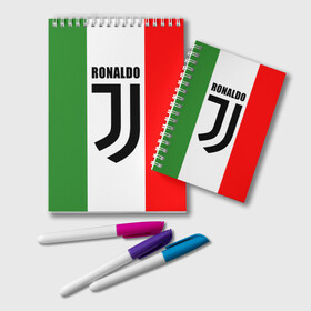 Блокнот с принтом Ronaldo Juventus Italy в Курске, 100% бумага | 48 листов, плотность листов — 60 г/м2, плотность картонной обложки — 250 г/м2. Листы скреплены удобной пружинной спиралью. Цвет линий — светло-серый
 | cr7 | cristiano ronaldo | football | juventus | криштиану роналду | роналдо | роналду | футбол | ювентус