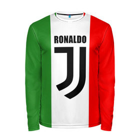 Мужской лонгслив 3D с принтом Ronaldo Juventus Italy в Курске, 100% полиэстер | длинные рукава, круглый вырез горловины, полуприлегающий силуэт | Тематика изображения на принте: cr7 | cristiano ronaldo | football | juventus | криштиану роналду | роналдо | роналду | футбол | ювентус