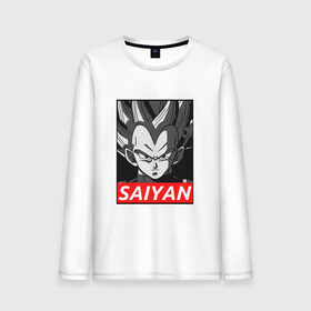 Мужской лонгслив хлопок с принтом SUPER SAIYAN в Курске, 100% хлопок |  | anime | goku | kamehameha | super dragon ball | гоку | камехамеха