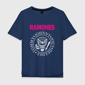 Мужская футболка хлопок Oversize с принтом ramones в Курске, 100% хлопок | свободный крой, круглый ворот, “спинка” длиннее передней части | misfits | punk | ramones | панк | рок