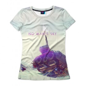 Женская футболка 3D с принтом No Man’s Sky - Becron 5 в Курске, 100% полиэфир ( синтетическое хлопкоподобное полотно) | прямой крой, круглый вырез горловины, длина до линии бедер | 