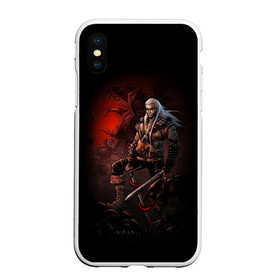 Чехол для iPhone XS Max матовый с принтом The Witcher в Курске, Силикон | Область печати: задняя сторона чехла, без боковых панелей | witcher | ведьмак | геральт