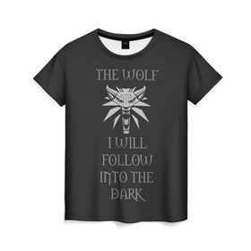 Женская футболка 3D с принтом Ведьмак в Курске, 100% полиэфир ( синтетическое хлопкоподобное полотно) | прямой крой, круглый вырез горловины, длина до линии бедер | witcher | ведьмак | волк