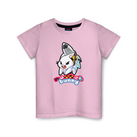 Детская футболка хлопок с принтом Rocket bunny в Курске, 100% хлопок | круглый вырез горловины, полуприлегающий силуэт, длина до линии бедер | Тематика изображения на принте: 240sx | bunny | nissan | rocket | toyota | кролик | ниссан | тойота