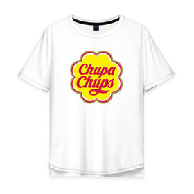 Мужская футболка хлопок Oversize с принтом Chupa-Chups в Курске, 100% хлопок | свободный крой, круглый ворот, “спинка” длиннее передней части | Тематика изображения на принте: chupa | chupa chups