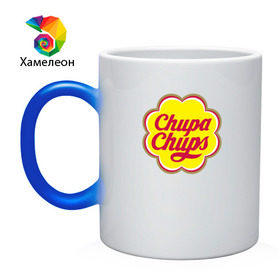 Кружка хамелеон с принтом Chupa-Chups в Курске, керамика | меняет цвет при нагревании, емкость 330 мл | chupa | chupa chups