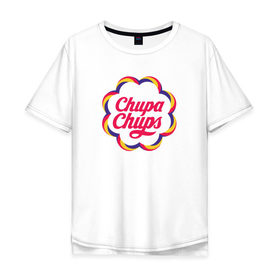 Мужская футболка хлопок Oversize с принтом Chupa-Chups color в Курске, 100% хлопок | свободный крой, круглый ворот, “спинка” длиннее передней части | Тематика изображения на принте: chupa | chupa chups
